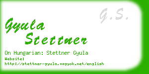 gyula stettner business card